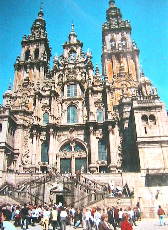 The entrance to Santiago Cathedral